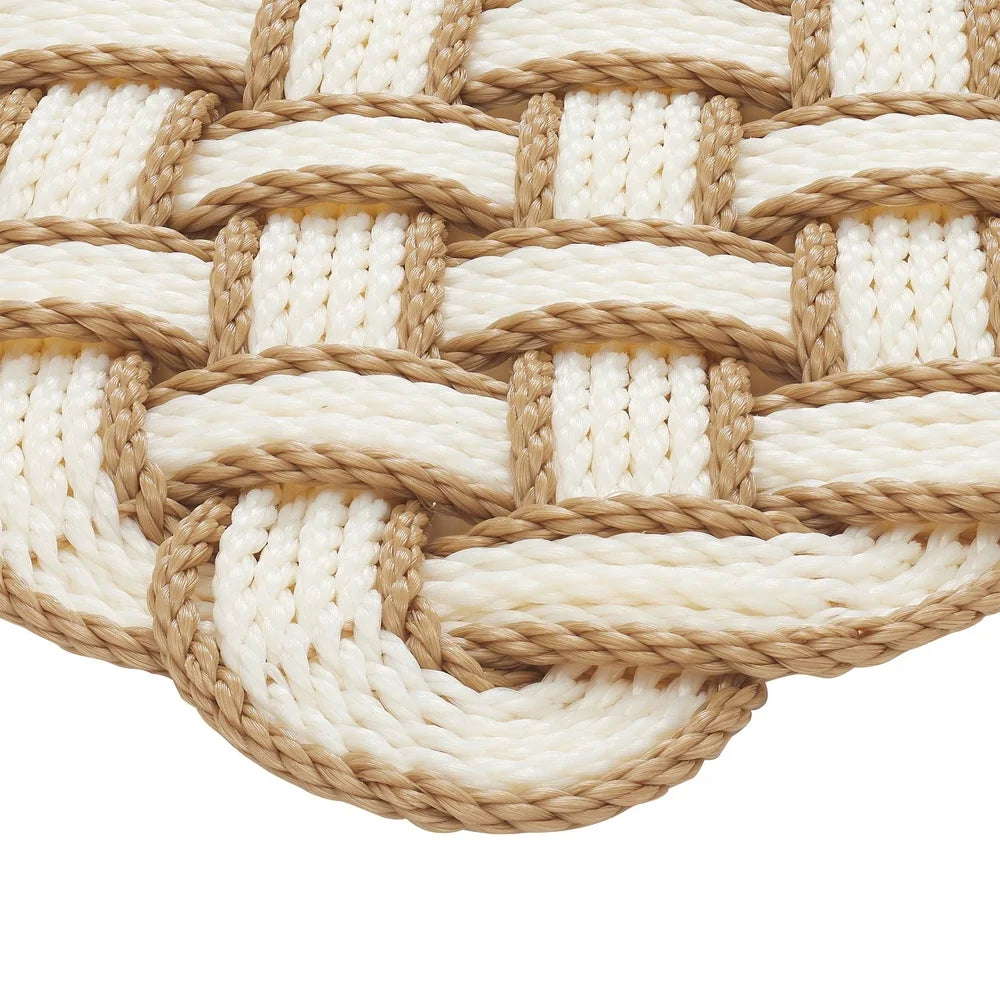 DUTRIEUX 4 Pack Woven Knotted PVC Outdoor Doormat Non Slip