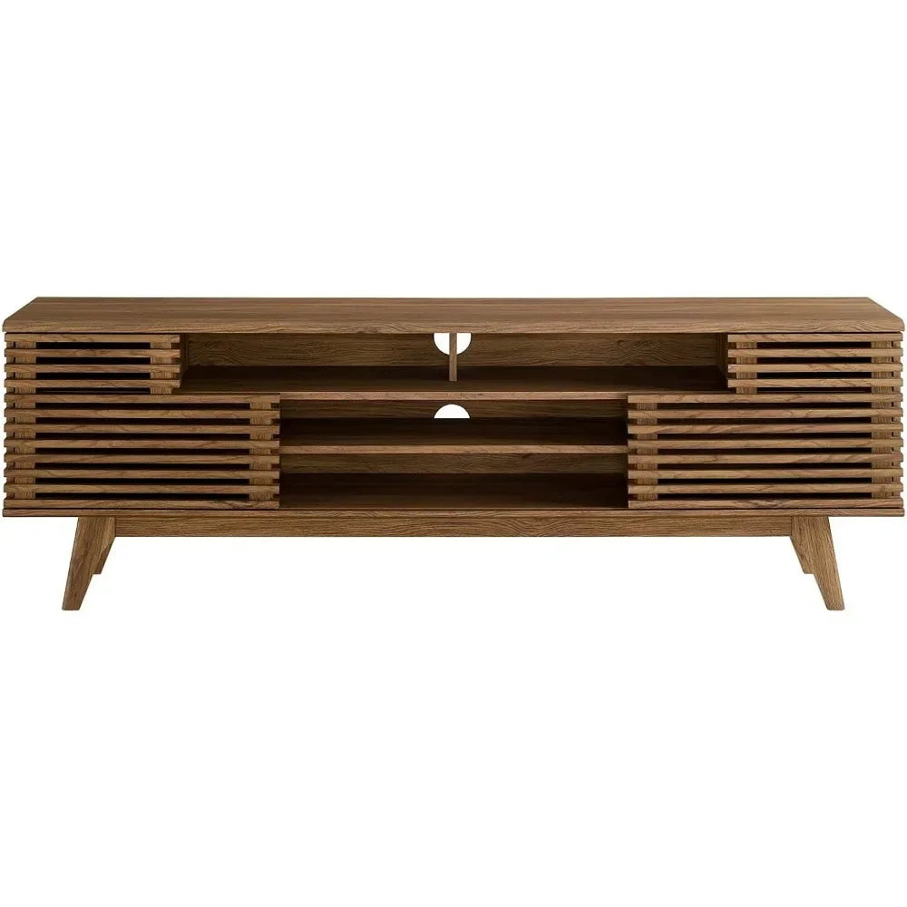 Mid Century Modern Low Profile Media Console TV Stand