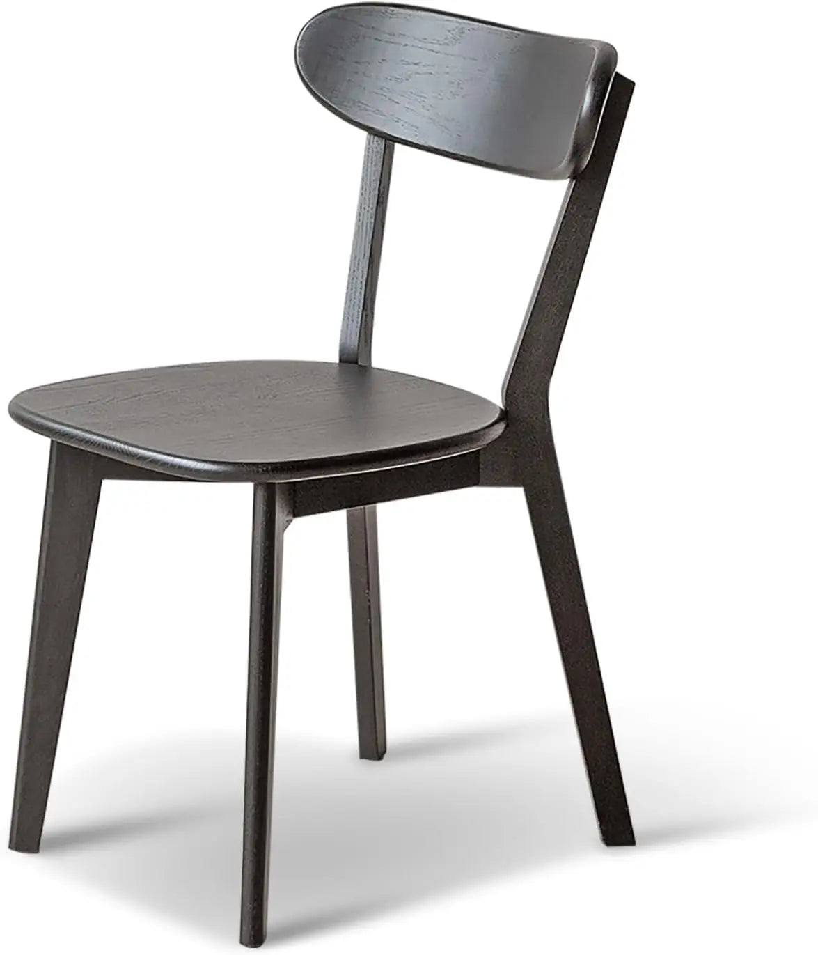 Frame Oak Wood Dining Chairs Modern Wide Backrests