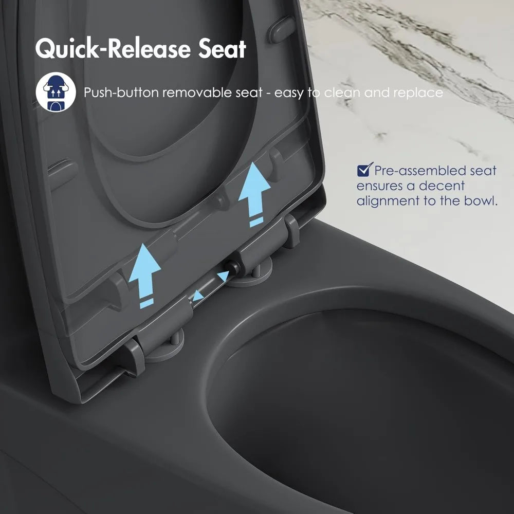 Elongated One Piece Toilet Dual Flush 1.1 To 1.6 GPF
