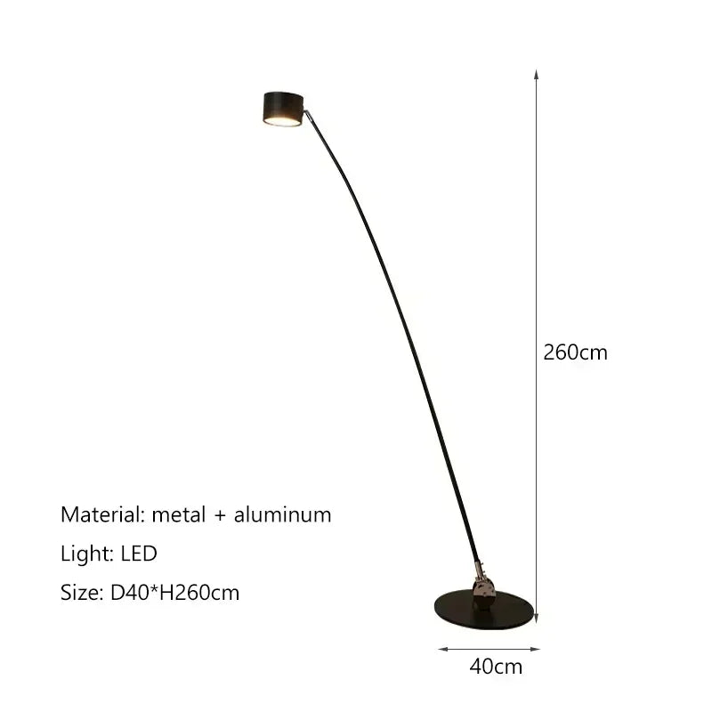 Minimalist Floor Lamp With Long Arm Led Light For Living