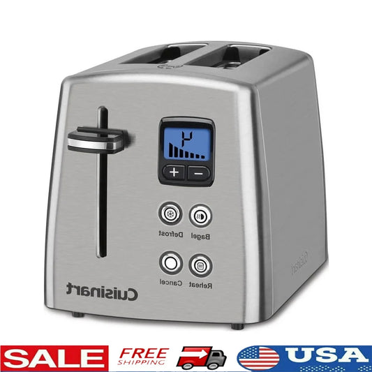 XMSJ Stainless Steel Toaster With LCD Countdown Features