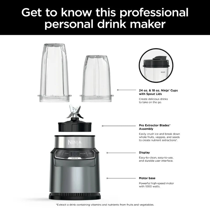 Haoyunma Ninja Nutri Blender Pro Auto IQ 1000 Watts