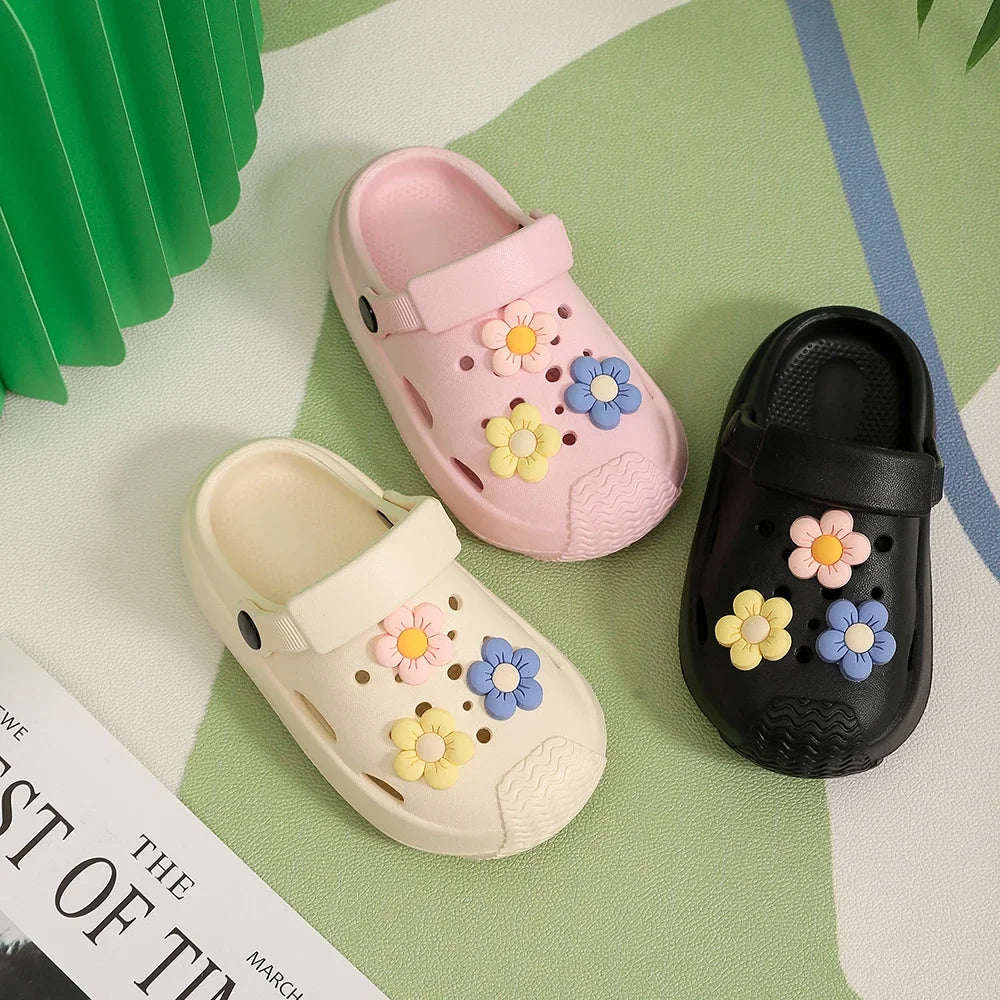 Complete Home Apparel Girls Flower Slippers Fashion Sandals