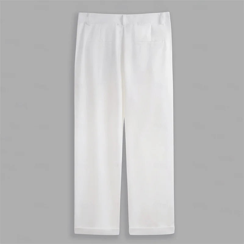 Hirigin Mens Fit Dress Pants Flat Front Trousers Casual