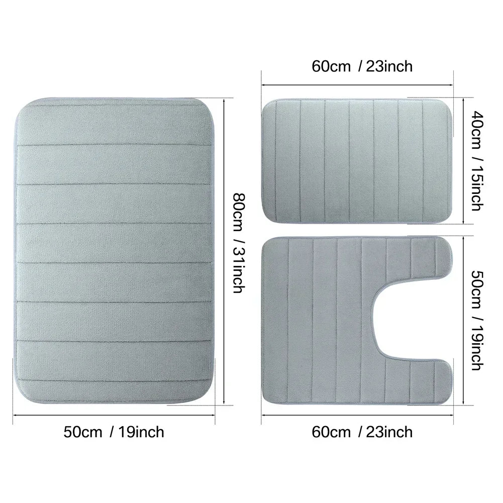 Complete Home and Apparel Memory Foam Bath Mat Non Slip