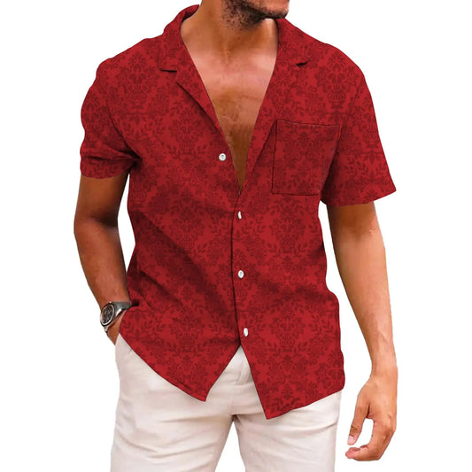 KYKU Funky Hawaiian Shirt for Men Palm Beach Vacation