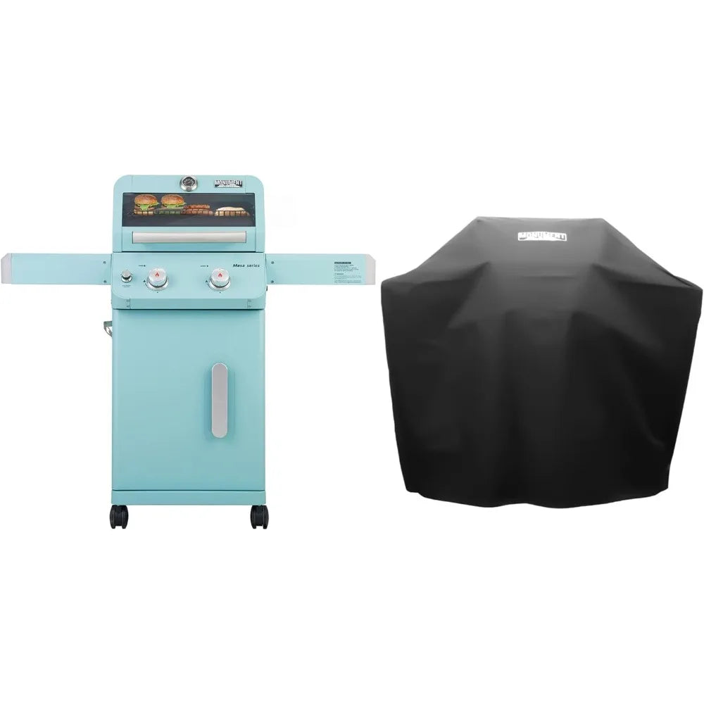 Mesa 2 Burner Gas Grill With Clearview Lid And Shelves