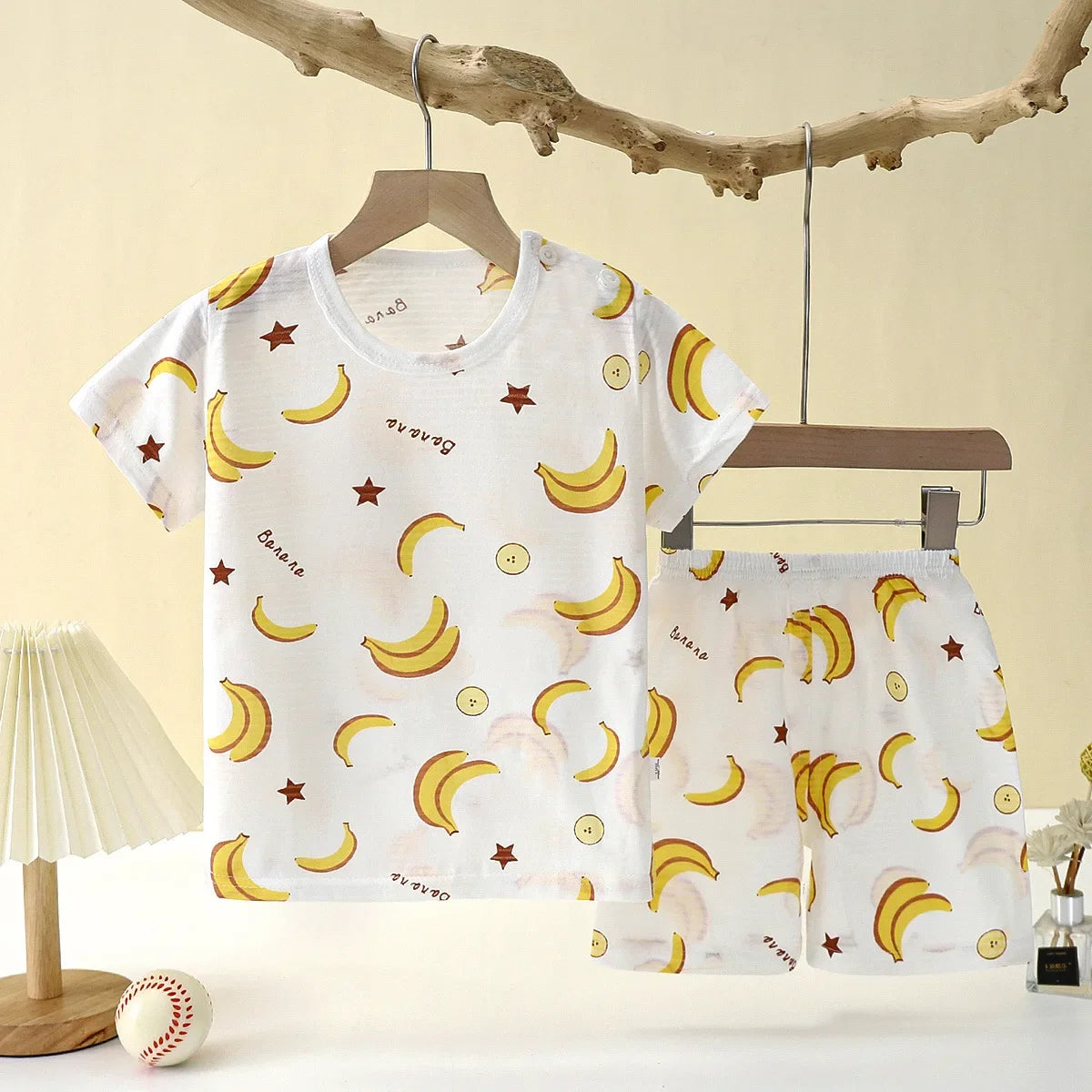 Wistful Smile Kids Summer Pajamas Two Piece Cotton Set