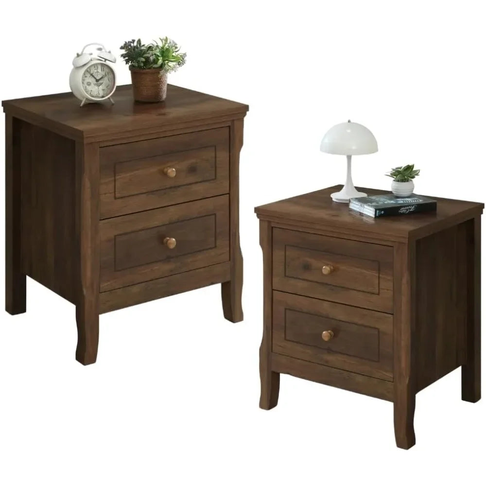Guangbai Porter Nightstand Set of 2 Modern End Tables