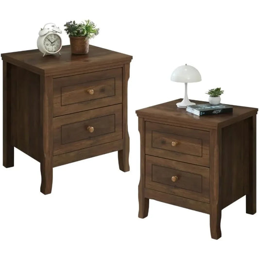 Guangbai Porter Nightstand Set of 2 Modern End Tables