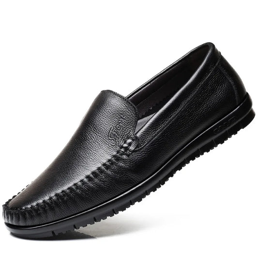 BPOXE Mens Designer Leather Driving Shoes All Season