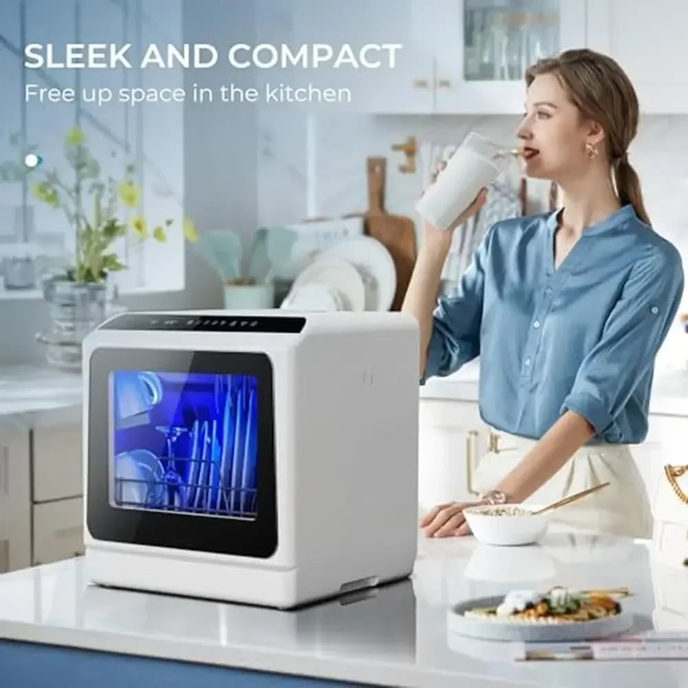 Complete Home And Apparel Countertop Dishwasher 6 Modes LED