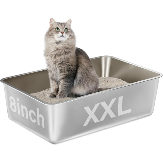 Hign-concerned Metal Litter Box For Big Cats High Sides