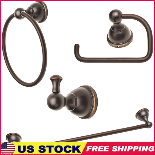 Complete Home And Apparel 4 Piece Robe Hook Towel Bar