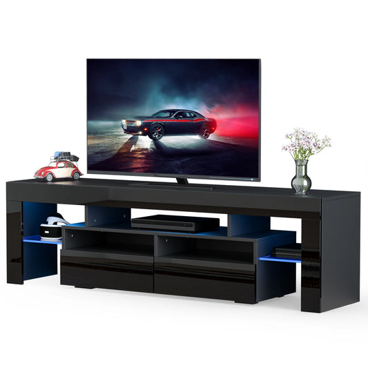 QiaoShiRen LED TV Stand Gloss Cabinet With Drawers
