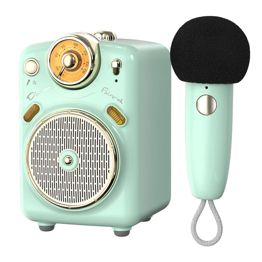 Divoom Fairy OK Retro Mini Karaoke Speaker Microphone