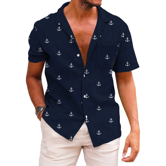 KYKUCN Funky Hawaiian Shirt For Men Palm Beach Vacation