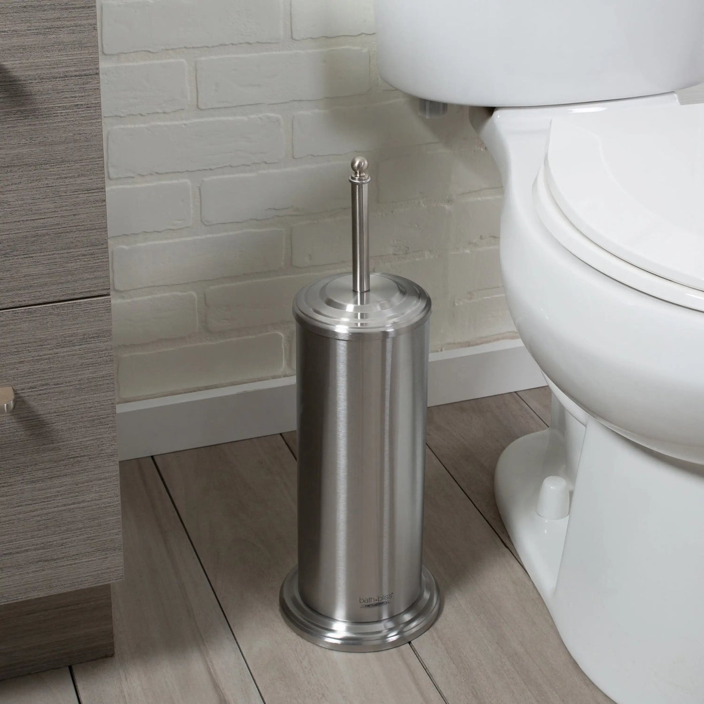 Hignconcerned Stainless Steel Trash Can Plunger Toilet Brush