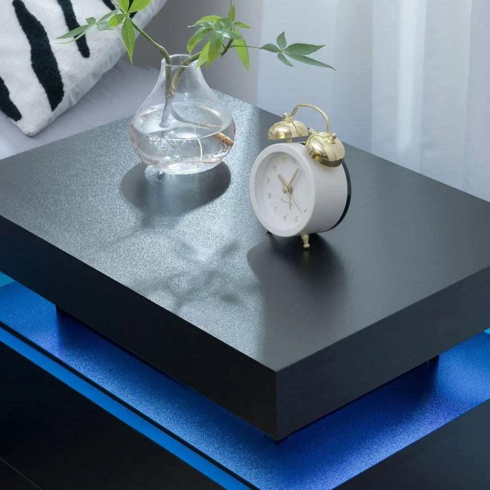 General Use Nightstands LED Duo End Tables Modern Furniture