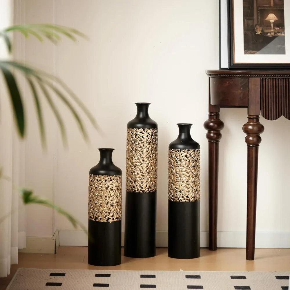 Hignconcerned Metal Vase Set Centerpiece Vases Living Room