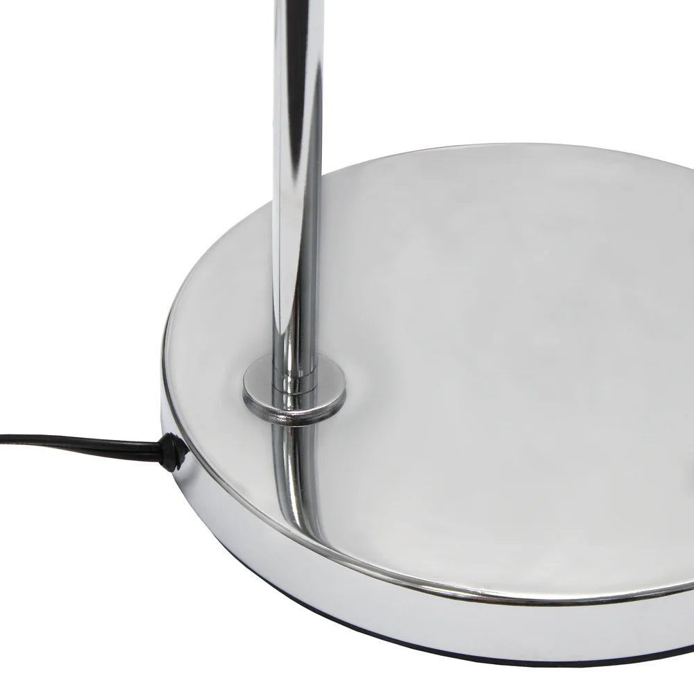 XMSJ Arched Floor Lamp With Drum Shade 100W Foot Switch