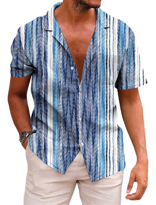 KYKUCN Hawaiian Shirt For Men Short Sleeve Button Down