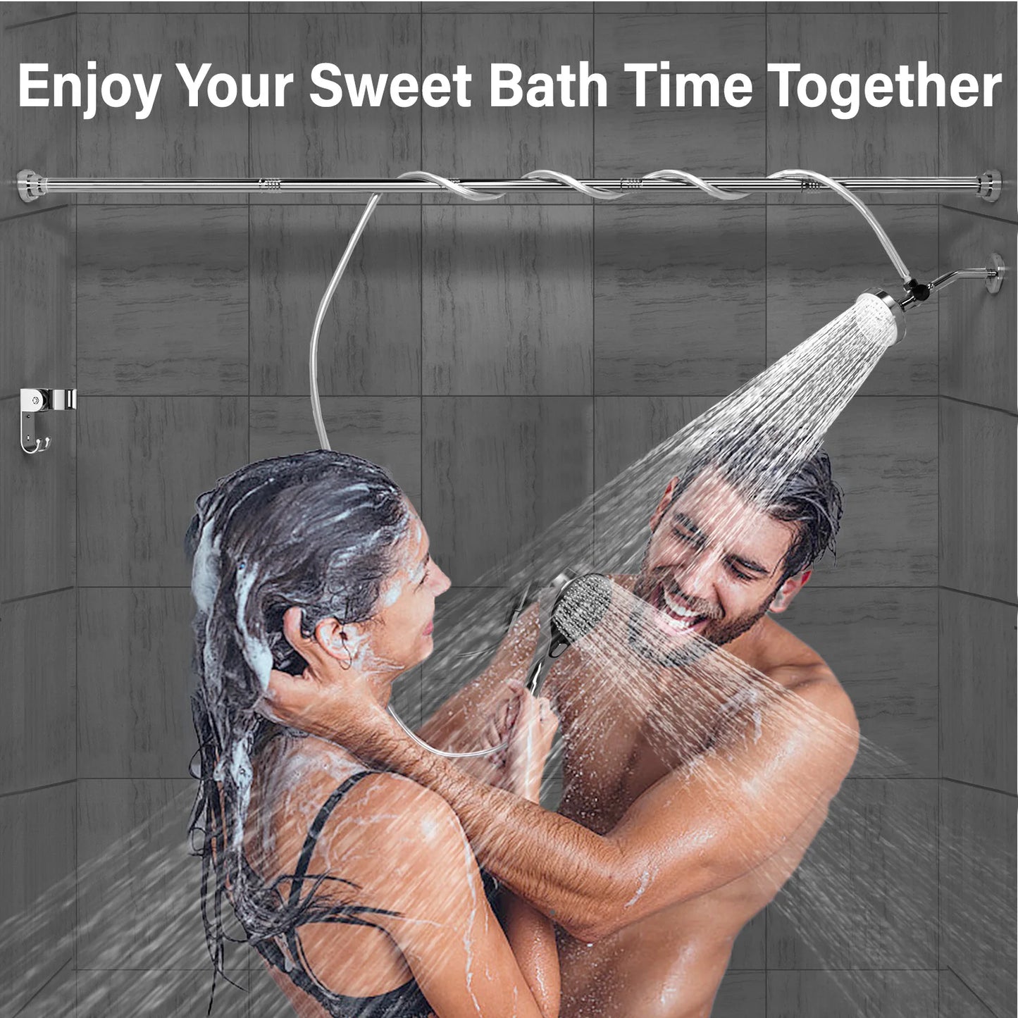 Hign-concerned Tandem Shower Head For Couples Dual System