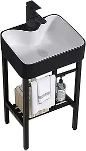 Free Standing Ceramic Sink For Laundry Room Vessel Basin