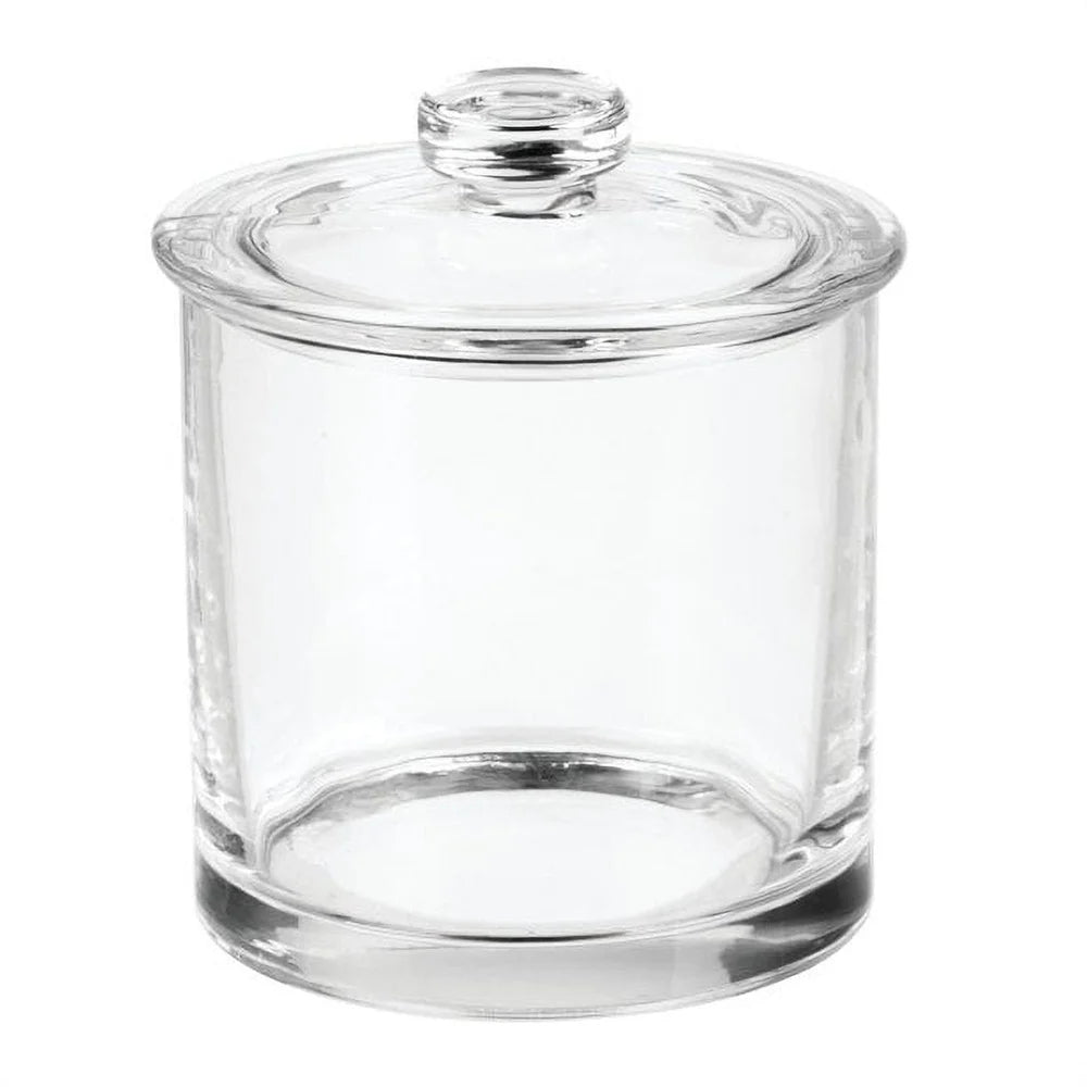 XMSJ Clear Glass Vanity Storage Jar With Lid For Cotton