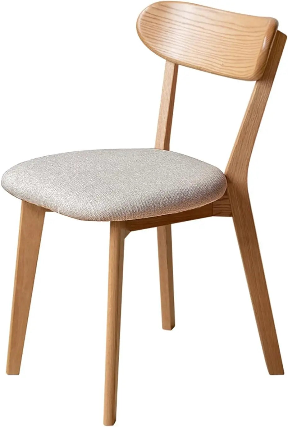 Frame Oak Wood Dining Chairs Modern Wide Backrests