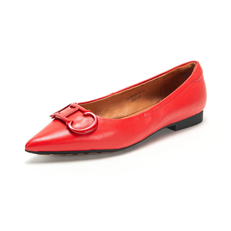 CHCH Classic Retro Flats for Women Pointed Toe Shoes