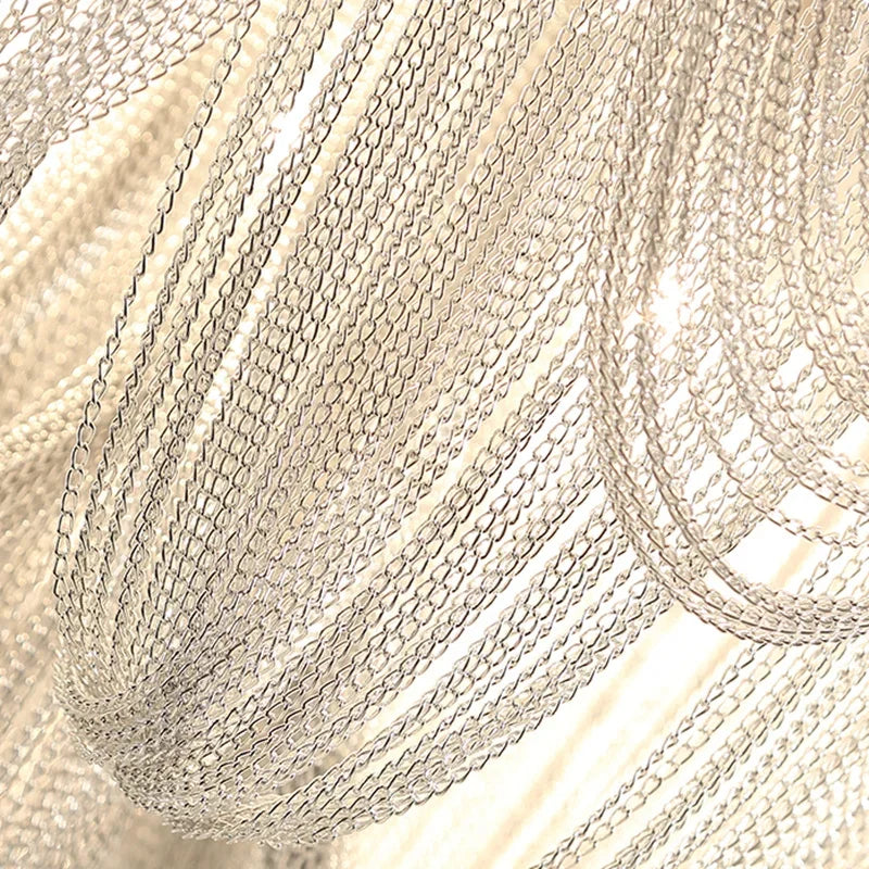 Italy Designer Tassel Chandelier Aluminum Chain Lighting