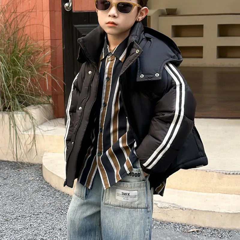 Guangdong Children's Hooded Down Jacket for Girls Warm