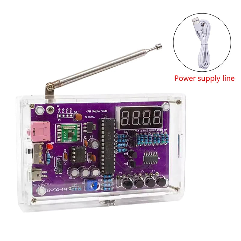 DIY FM Radio Kit RDA5807S Adjustable Frequency 87 108 MHz