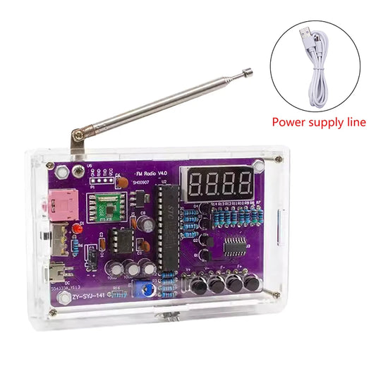 DIY FM Radio Kit RDA5807S Adjustable Frequency 87 108 MHz
