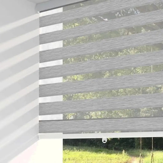XMSJ Cordless Zebra Blinds for Windows Light Filtering