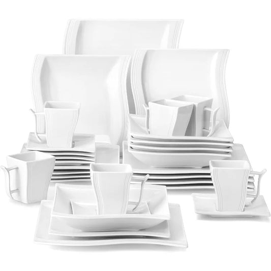 Hign Concerned Porcelain Dinnerware Set Square Plates