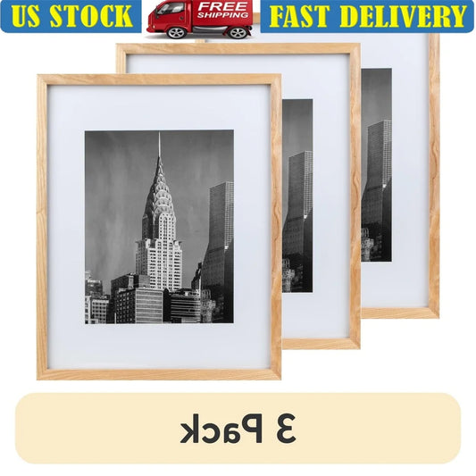 Premium Wood Gallery Frame Set Of 3 For Photos And Artwork
