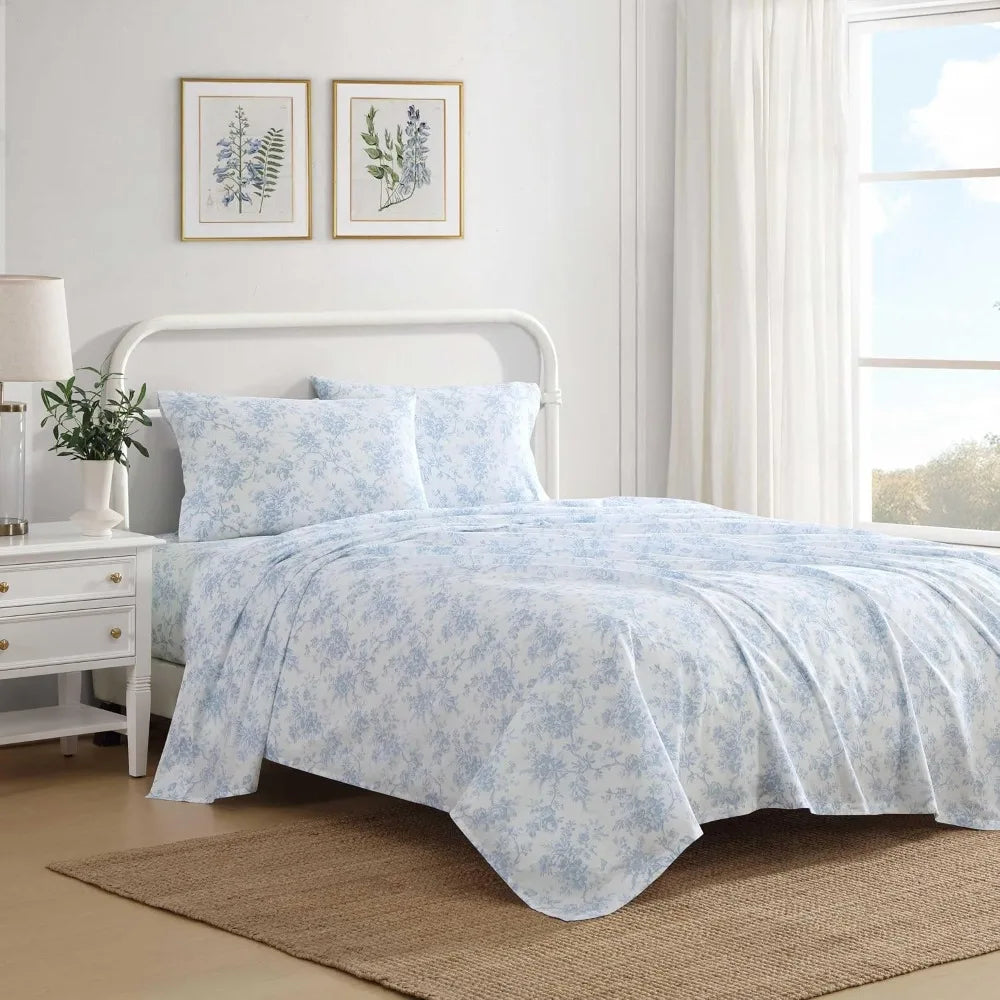 Laura Ashley Cotton Percale Bedding Set With Pillowcase