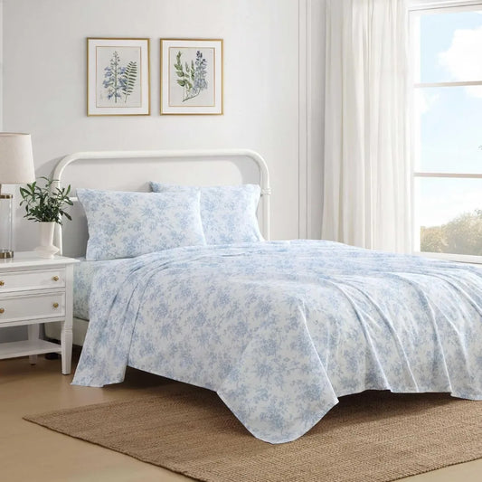 Laura Ashley Cotton Percale Bedding Set With Pillowcase