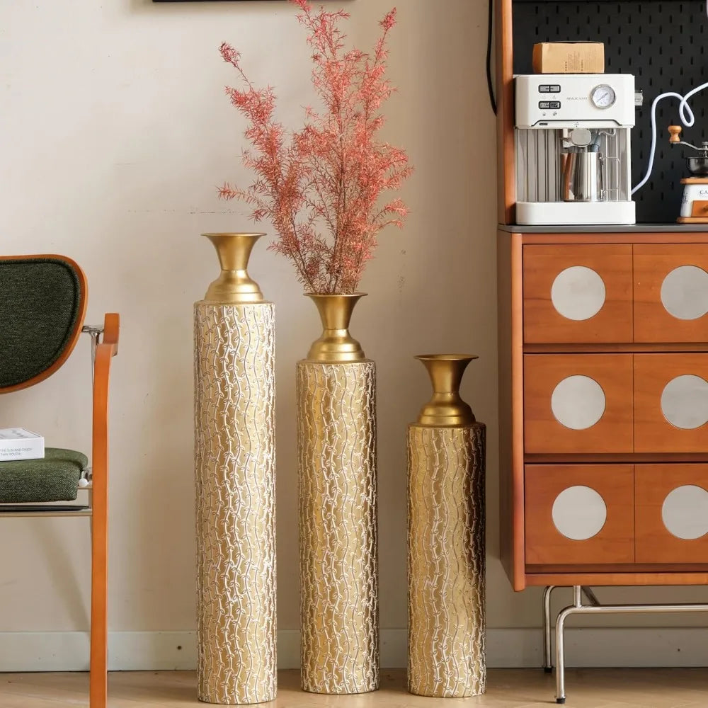Hignconcerned Metal Vase Set Centerpiece Vases Living Room
