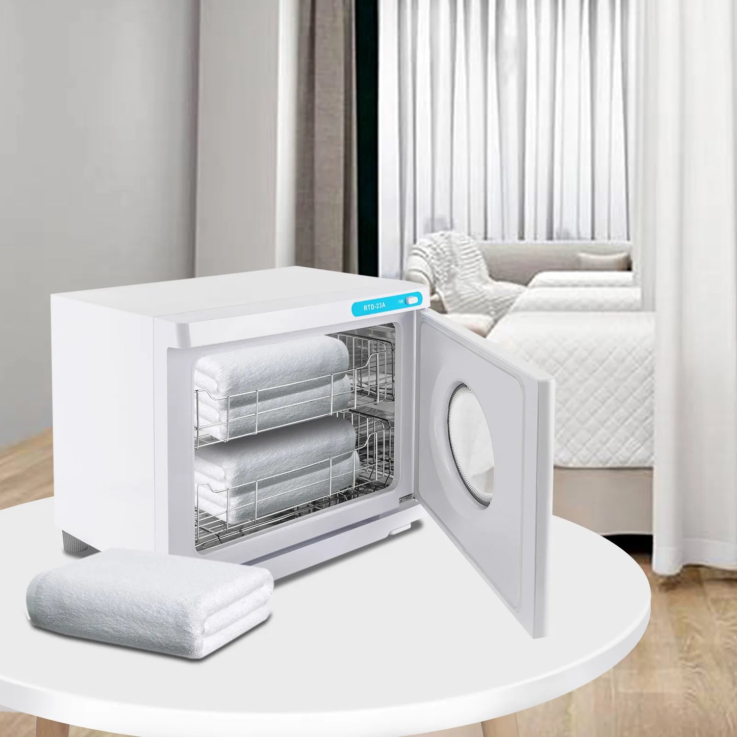 Hign-concerned Hot Towel Warmer See-Through Window Cabinet