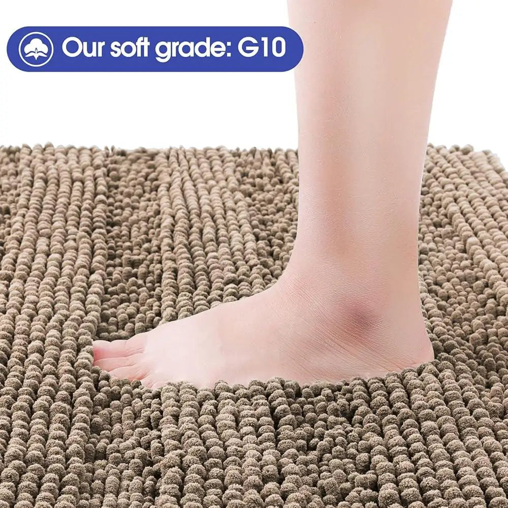 Complete Home and Apparel Ultra Soft Chenille Bath Rugs Set